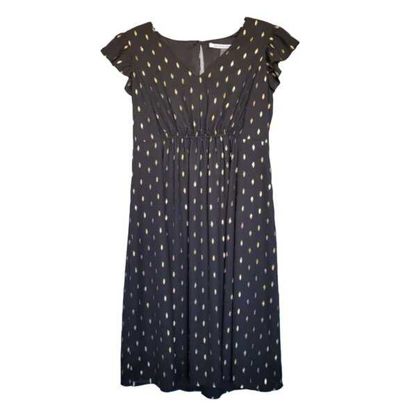 Collective Concepts Metallic Cocktail Maternity Party Dress Black Gold Women's S - Picture 5 of 11